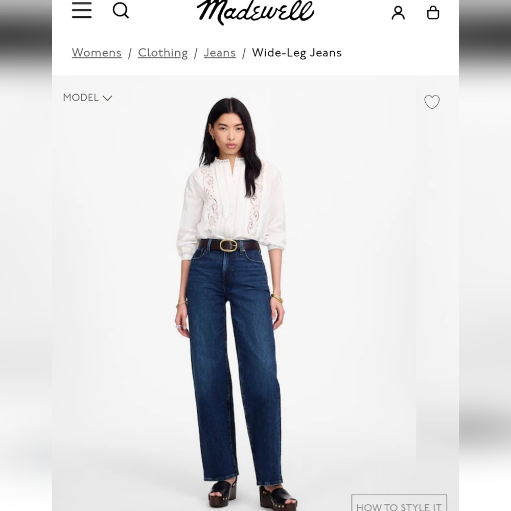 Madewell Women's Flare & Wide Leg Jeans - Dark Blue
